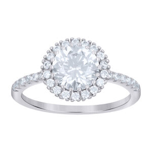 925 Sterling Silver Womens Cubic-Zirconia Fashion Ring Size 9